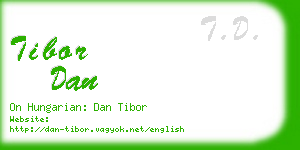 tibor dan business card